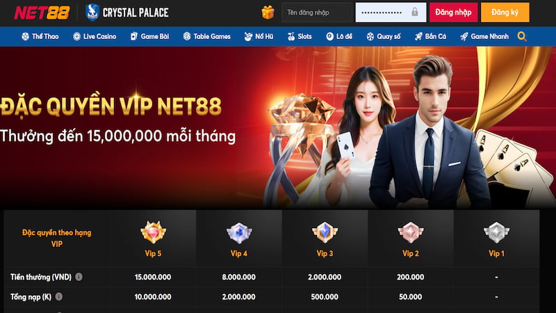 Khuyến mãi vip Net88 đặc quyền và ưu đãi hấp dẫn dành cho hội viên